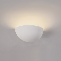 InLight Επιτοίχιο Φωτιστικό Γύψινο Λευκό E14 - Ημικυκλικό 27,5x12,5 cm (43032)