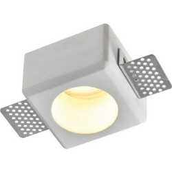 Inlight Χωνευτό τετράγωνο σποτ από γύψο 1XGU10 D:8cm (Χ0011-WH)