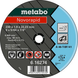 Metabo Novorapid TF 41 Δίσκος Κοπής Δίσκος Κοπής Μετάλλου 230mm 616274000