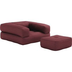 Πολυθρόνα-Κρεβάτι Futon CUBE - Karup - 710 Bordeaux