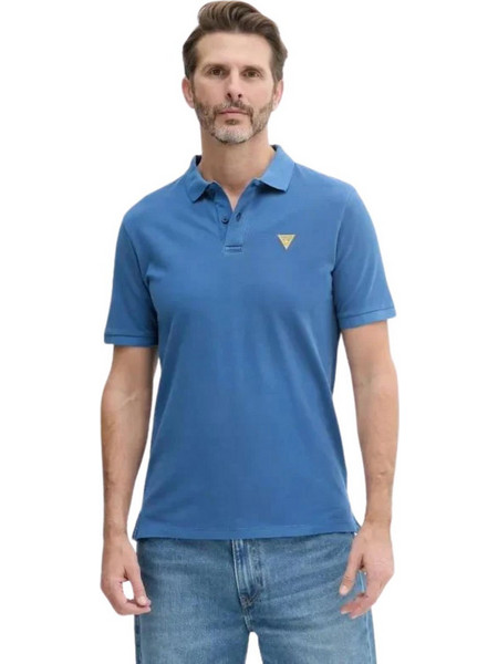 Guess Ανδρική Μπλούζα Polo Κοντομάνικη Μπλε F5GP00K9WF1-G7T2