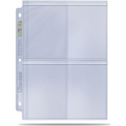 Ultra PRO Premium 4-Pocket Secure Pages 100τμχ - Διάφανες Σελίδες Άλμπουμ για 400 Toploaders έως 130pt