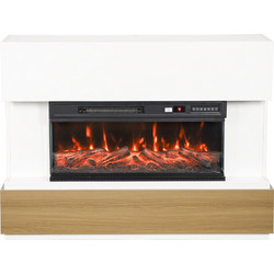 HOMCOM 820-540V90WT Επιδαπέδιο Ηλεκτρικό Τζάκι 1800W Μ117xΥ86xΒ31cm