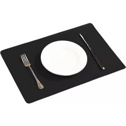 Yuk Σουπλά PU Δερματίνης 45x30εκ Black 4τμχ | Σετ 4 τεμαχίων