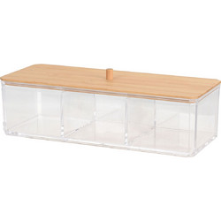 Κουτί Αποθήκευσης Καλλυντικών από PS/Bamboo 23x9.5x6.5cm MRShome