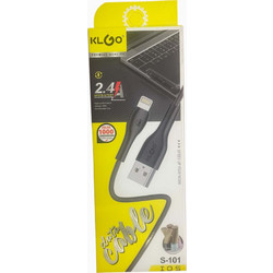 KLGO S-101|2.4A|METAL FAST DATA CABLE|Καλώδιο Ταχείας Φόρτισης1m IPHONE