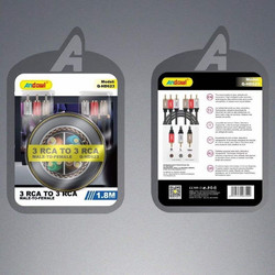Andowl Καλώδιο 3 RCA σε 3 RCA 2.0M - Cable male to female Q-HD623-79001-36999
