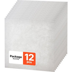 3D Πάνελ Τοίχου από PVC Λευκό 60.5x60.5εκ. 12τμχ PVCFPB2424INJT0W7001V0