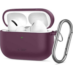 Tech-Protect Silicone Hook Θήκη Σιλικόνης με Γάντζο για Apple AirPods Pro 3 Μπορντώ