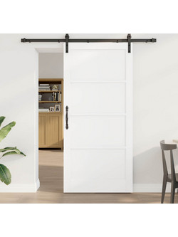 vidaXL Πόρτα Εσωτερική Συρόμενη Ξύλινη Λευκή 93x202cm 3449892