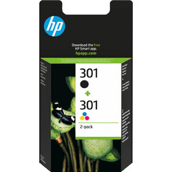 HP 301 B/C/M/Y Πακέτο 2 Μελανιών Εκτυπωτή Inkjet N9J72AE