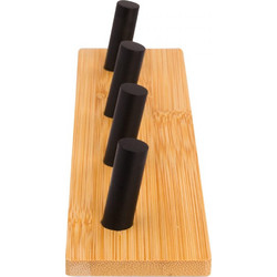 Xaudio Ξύλινη κρεμάστρα bamboo για πετσέτες με 4 θέσεις (eks6096)