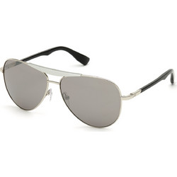 Web WE 0281A 16C Ανδρικά Γυαλιά Ηλίου Aviator Κοκάλινα Μεταλλικά Ασημί με Μαύρο Polarized Φακό