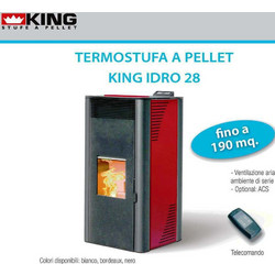 King Idro 28 Red Σόμπα Pellet Καλοριφέρ 28kW