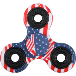 Κεραμικό Παιχνίδι Στρες Ανακούφισης Adhd New Style Premium Tri-Spinner Fidget Toy With Premium Hybrid Ceramic Bearing - American Flag Type 1 3 minutes