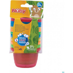 Nuby Μπολάκια για Snack με Καπάκια Σετ 6τμχ