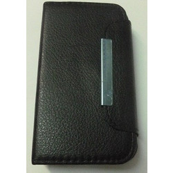 Δερμάτινη Μαγνητική Θήκη/Πορτοφόλι για Alcatel One Touch Pop C3 (OT-4033D) - Μαύρο (OEM)