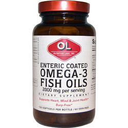 Olympian Labs Enteric Coated Omega 3 Fish Oils Ιχθυέλαιο 120 Μαλακές Κάψουλες