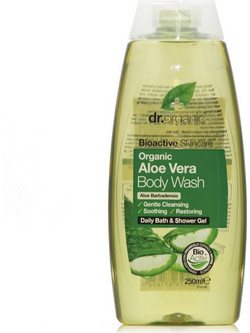 Dr. Organic Aloe Vera Αφρόλουτρο σε Gel για Ευαίσθητο Δέρμα 250ml