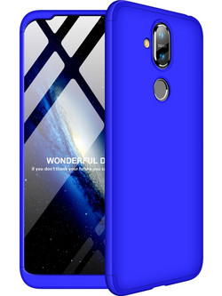 Θήκη Nokia 8.1 GKK Full body Protection 360 από σκληρό πλαστικό μπλε