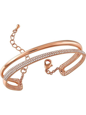 Angelady Ange Heart από ροζ χρυσό και κρύσταλλα Swarovski