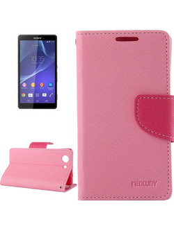 Θήκη Πορτοφόλι Mercury Sony Xperia Z3 Compact - Ροζ