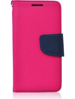 Θήκη OEM Fancy Book για Sony E2003 Xperia E4G Flip Cover Pink Navy
