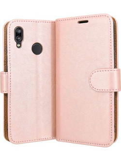 Βιβλίο Θήκη Για Huawei P20 Lite δερμάτινο μαζί με Stand - (ΑΝΟΙΧΤΟ ΡΟΖΕ)