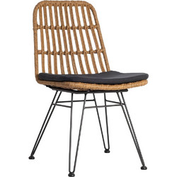 Varossi Kahlua Καρέκλα Κήπου Rattan Μπεζ 900-002