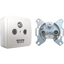 TIPA Coax wall socket SATDD3k 7dB (continuous)