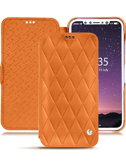 Θήκη NOREVE Δερμάτινη Πορτοφόλι Nappa για Apple IPhone X, XS - Perpetuelle - ΠΟΡΤΟΚΑΛΙ Couture Pantone 1495U - 2115TD14-PC/f