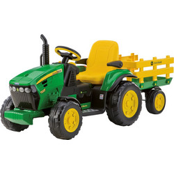 Peg Perego JD Ground Force Ηλεκτροκίνητο Παιδικό Τρακτέρ 12V με Καρότσα Πράσινο