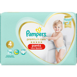 Pampers Premium Care Πάνες Βρακάκι No4 9-15kg 38τμχ