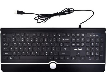 Weibo WB-580 Gaming Πληκτρολόγιο RGB Black