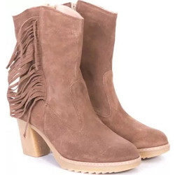 Stefania Γυναικεία Μποτάκια Cowgirl Suede με Χοντρό Χαμηλό Τακούνι 0610