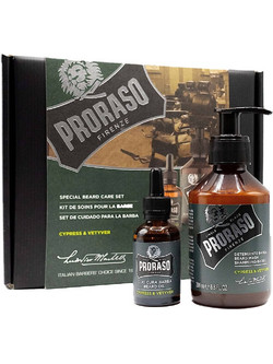 Proraso Cypress & Vetyver Λάδι 30ml + Σαμπουάν για Γένια 200ml
