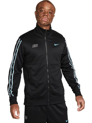 Nike Sportswear Repeat Ανδρική Ζακέτα Φούτερ με Φερμουάρ Μαύρη FD1183-010