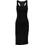 Funky Buddha Rib Midi Καλοκαιρινό Καθημερινό Φόρεμα Μαύρο FBL007-100-13