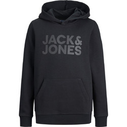 Jack & Jones Παιδικό Φούτερ με Κουκούλα Μαύρο 12152841