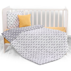 Lorelli Clouds Σετ Κούνιας Grey 4τμχ 20800024901
