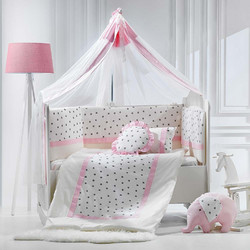 Abo Elephant Σετ Κούνιας 70x140cm Pink 9τμχ