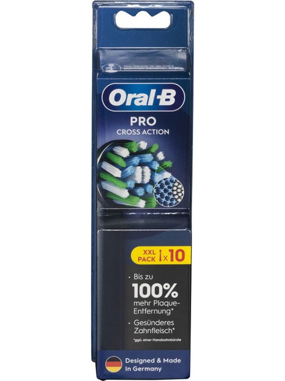 Oral-B Pro Cross Action Black Ανταλλακτικές Κεφαλές Ηλεκτρικής Οδοντόβουρτσας 10τμχ