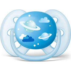 Philips Avent Ultra Air Ανατομική Ορθοδοντική Πιπίλα Σιλικόνης 6-18m Blue SCF416/51