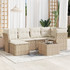 vidaXL Σετ Σαλόνι Κήπου Rattan 7τμχ Μπεζ 3217958