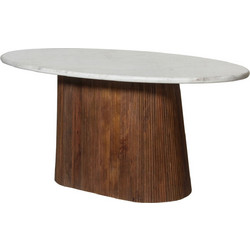 HomeMarkt Τραπέζι Τραπεζαρίας Οβάλ Ξύλινο Purger HM9715
