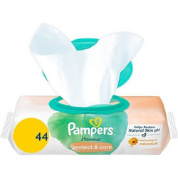 Pampers Harmonie Protect & Care Μωρομάντηλα Χωρίς Οινόπνευμα & Άρωμα με Kαλέντουλα 44τμχ