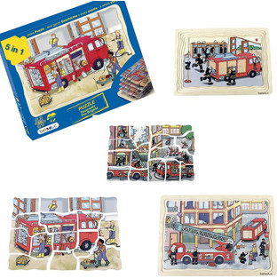 Παιδικό Puzzle Beleduc Ξύλινο Πυροσβεστική 58 Κομμάτια