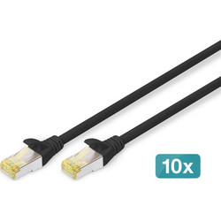 Digitus S/FTP Cat.6a Καλώδιο Δικτύου Ethernet 2m Black 10τμχ