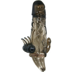 Baile Brave Man Anal Double Bullet Κάλυμμα Επιμήκυνσης Πέους με Δόνηση 16.5cm Μαύρο