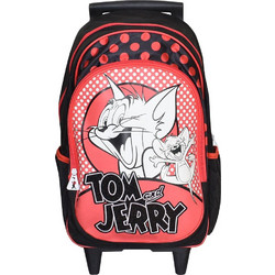 SunCe Tom & Jerry Σχολική Τσάντα Τρόλεϊ Δημοτικού Πολύχρωμη JER-7490